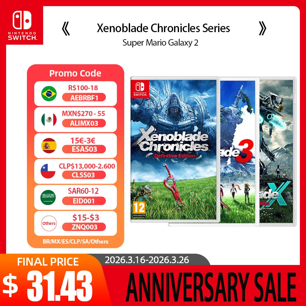 Xenoblade Chronicles Series - Nintendo Switch Game Deals Physical for Nintendo Switch OLED Switch Lite Nintendo Switch Game Card