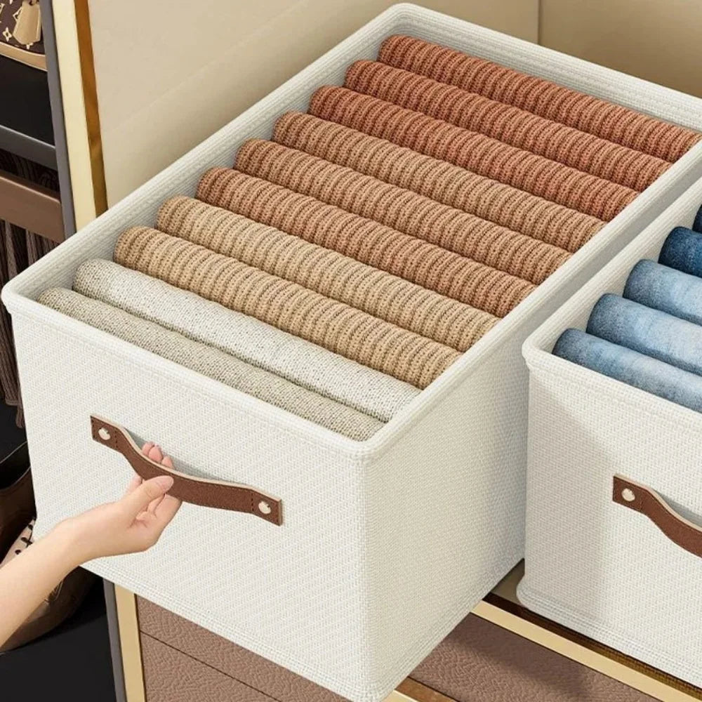 1PC Oxford Clothing and Toy Storage Box Basket Clothes Storage Uncovered Bottom Sweater Sock Bedroom Odorless Storage Cabinet