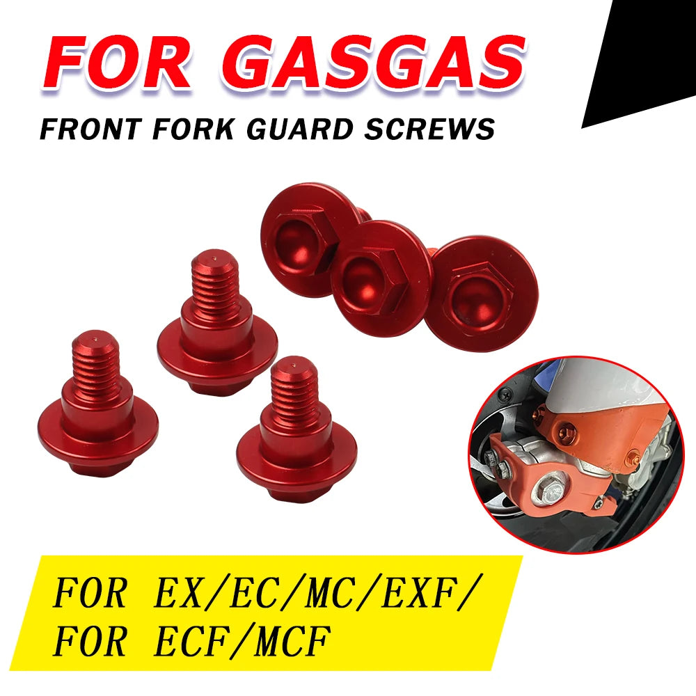 Motorcycle Front Fork Guard Bolt Screws For GasGas Gas Gas MCF ECF EXF MC-F EC-F EX-F 125 250 300 350 450 2021 2022 2023 2024