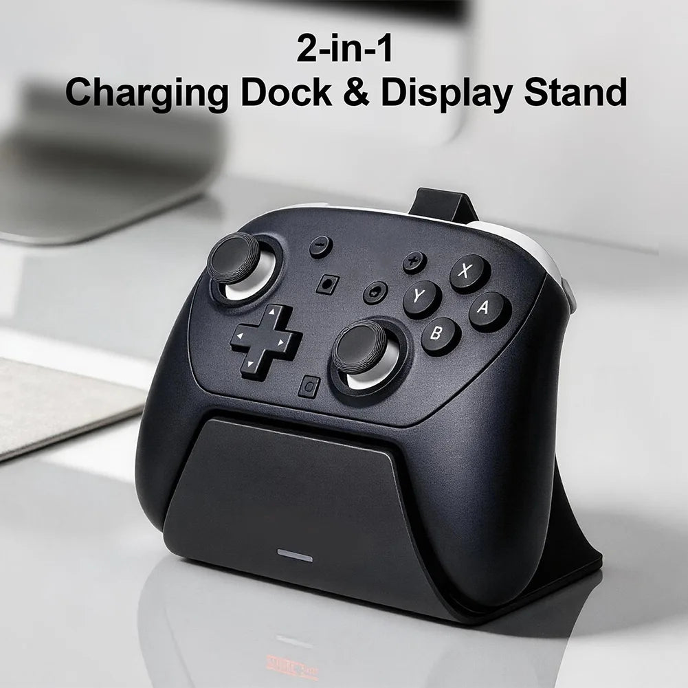 Controller Charging Dock Compatible For Switch 2 Pro Controllers Charging Stand Fast Charging Station W/ LED Indicator & Adapter