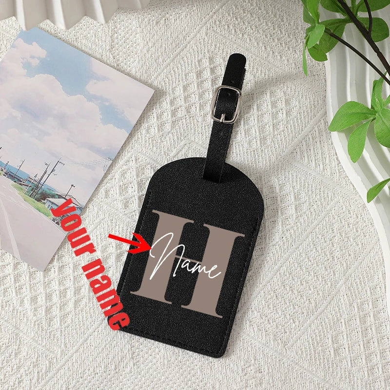 A-Z Initial Personalized Name Luggage Tag 26 Letters Custom Name Luggage Boarding Tags Travel Id Identification Luggage Tag Gift