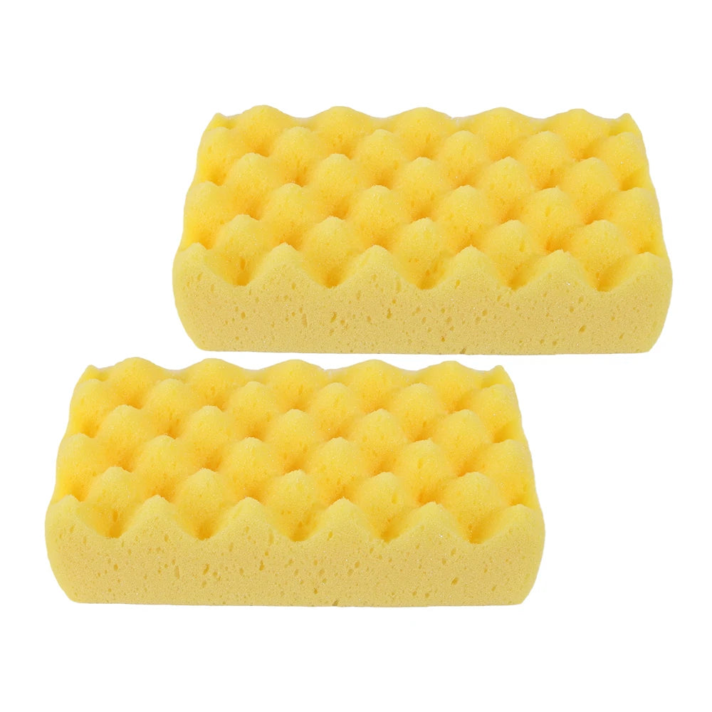 Large Car Wash Sponge Block Car Body Cleaning Stain Removal High Density Wave Pattern Water Absorbent Sponge Car Paint Care Tool