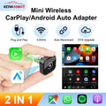 2026 Wireless Carplay Adapter Android Auto 2 in 1 Ai Box Plug & Play Car Dongle WIFI 5G BT4.2 Support Android iOS KOWANKIT