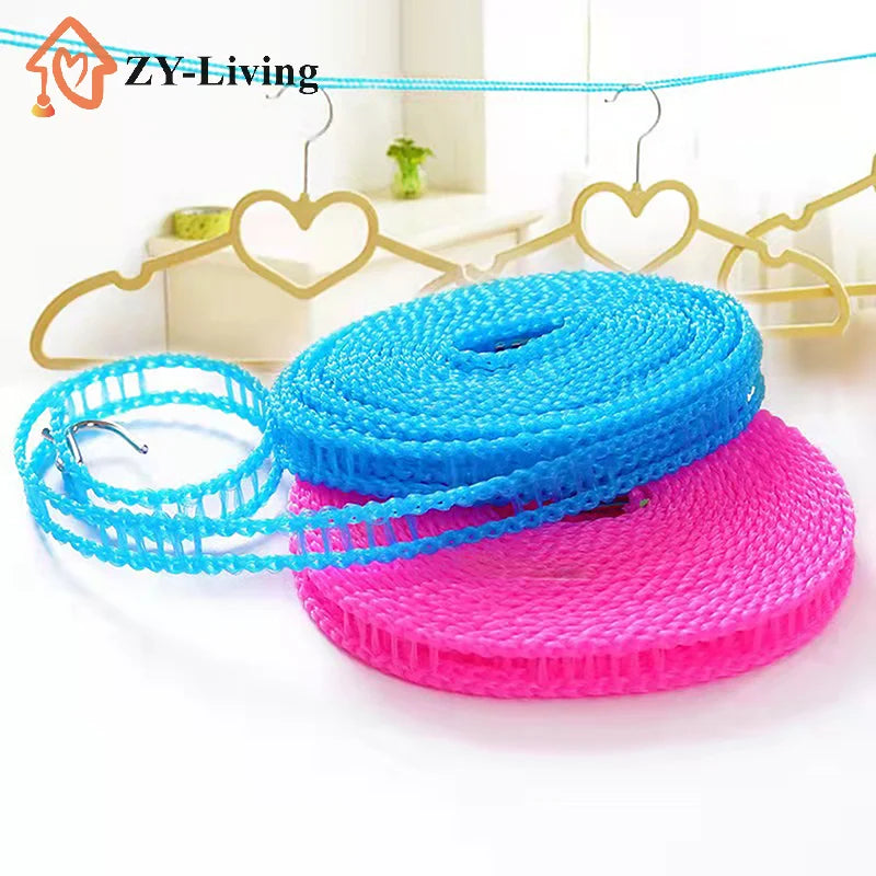 5/10Meters Portable Clothesline for Outdoor Indoor Home Travel Air Drying Rack for Clothes , Windproof