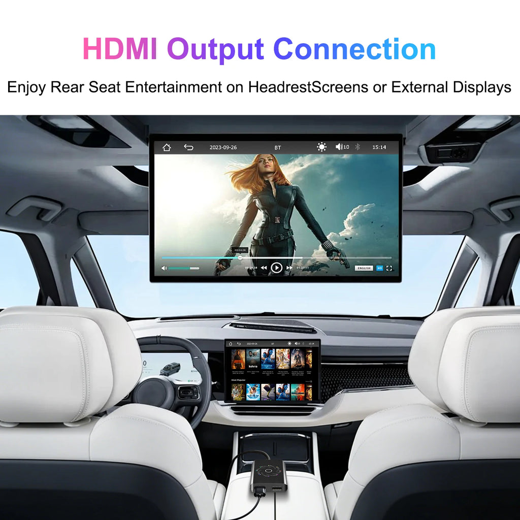 CarPlay Android AI Box 3 in 1 Android 14 Quad Core 2+16/4+32GB Wireless CarPlay Android Auto HDMI Output OTA Upgrade Play Store