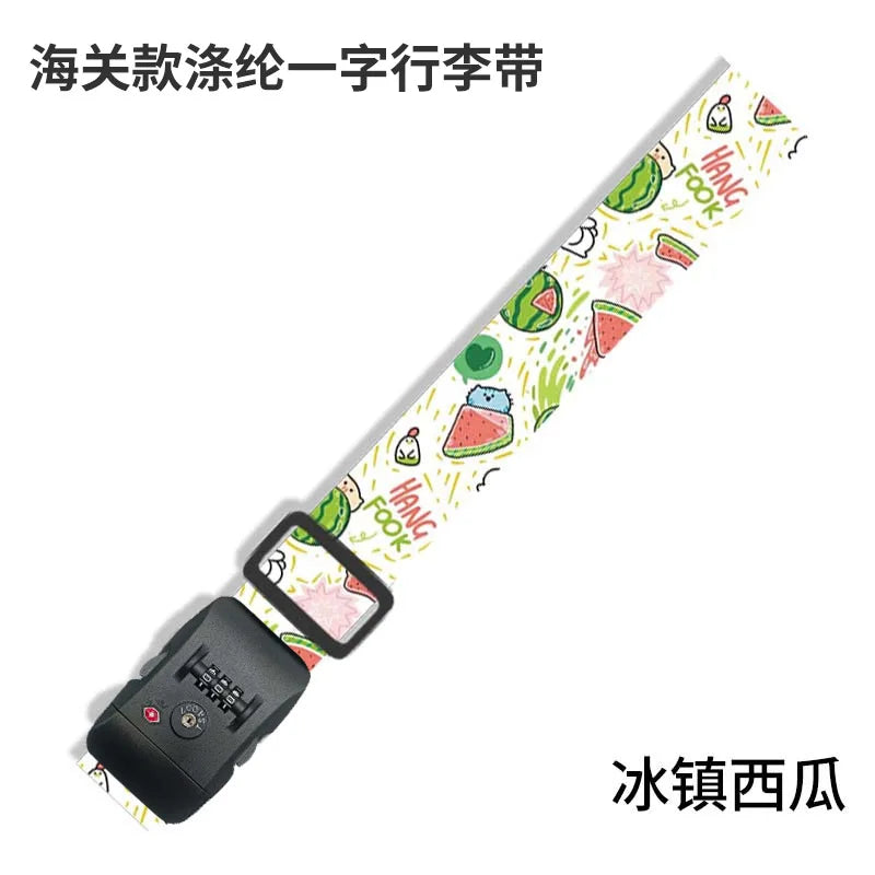 Luggage Straps for 22-28 inch Suitcases TSA Approved Combination Lock Adjustable Suitcase Packing Belt Abroad Binding Straps