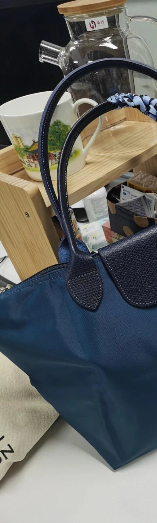 2026 Lightweight Foldable Nylon Shoulder Bag Ladies Water Resistant Shopping Tote Bag Large Handbag for Travel Daily Office