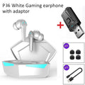 Shoumi TWS Gaming Earbuds Low Latency Wireless Game Headset Sound Position Hifi Bass Earphone USB Adaptor for TV PC Phone Gamer