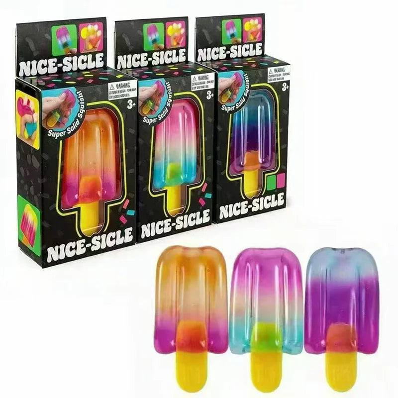 NeeDoh Sensory Stress Reliever Ice Cream Squishy Slow Rebound Stress Ball Anti-Anxiety Squeeze Objec Sensory Toys Birthday Gifts