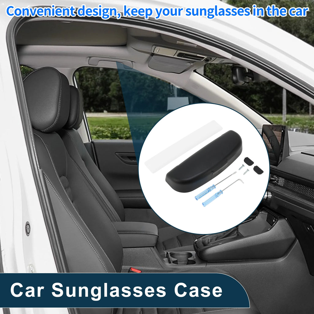 UXCELL Car Sunglasses Case for Peugeot 308 14-26 Eyeglasses Holder Storage Box Black 1 Set