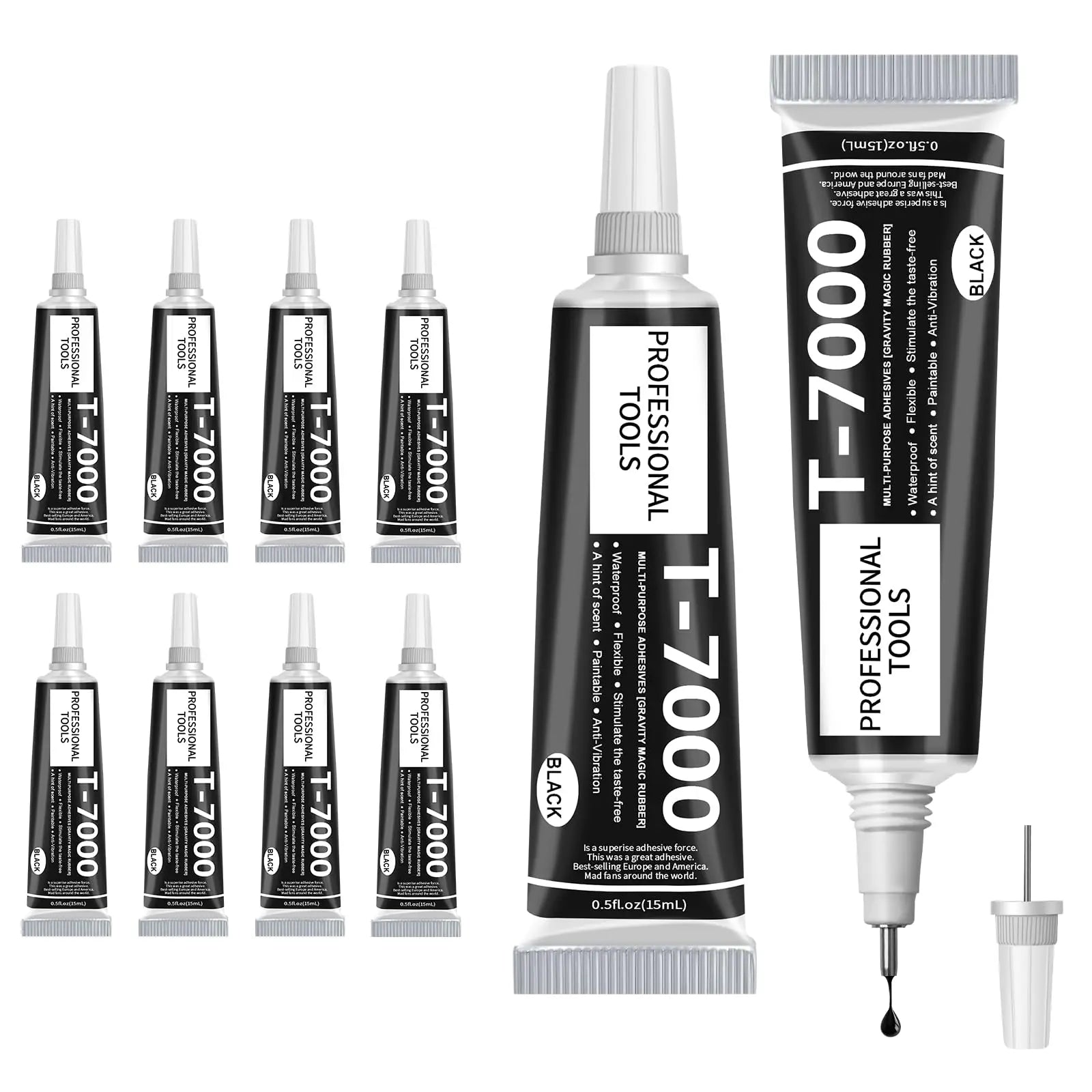 T7000 Black Glue Repair Mobile Screen Glue Waterproof Jewelry Craft Glue Liquid Super Strong Adhesives Multipurpose DIY Glue