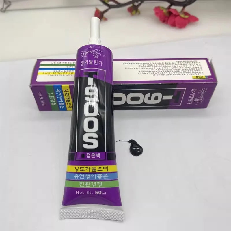 T900S Korea Soft Super Glue Eleastic Components Laptop Mobile Phone LCD Display Screen Black Adhesive Sealant Glue PVC Metal