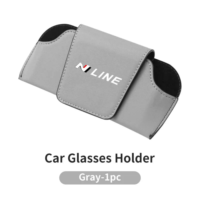 For Hyundai Car Glasses Case Sunglasses Storage Box Clip N Line i20 i30 Sonata Tucson Azera Elantra Veloster