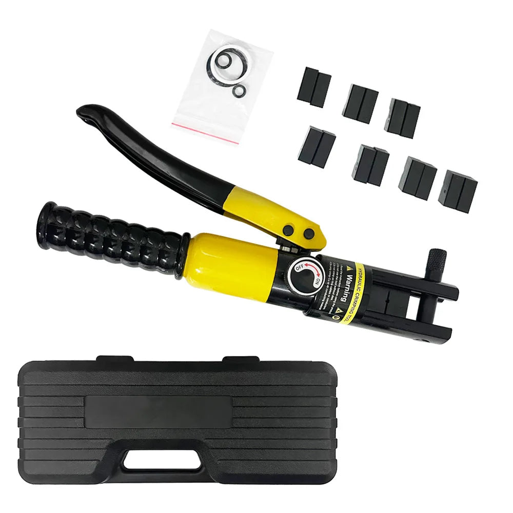 Hand Operated  Hydraulic Wire Crimping Tool Battery Cable Lug Terminal Crimper With 8 Pairs of Dies, 4-70mm² Crimping Tool