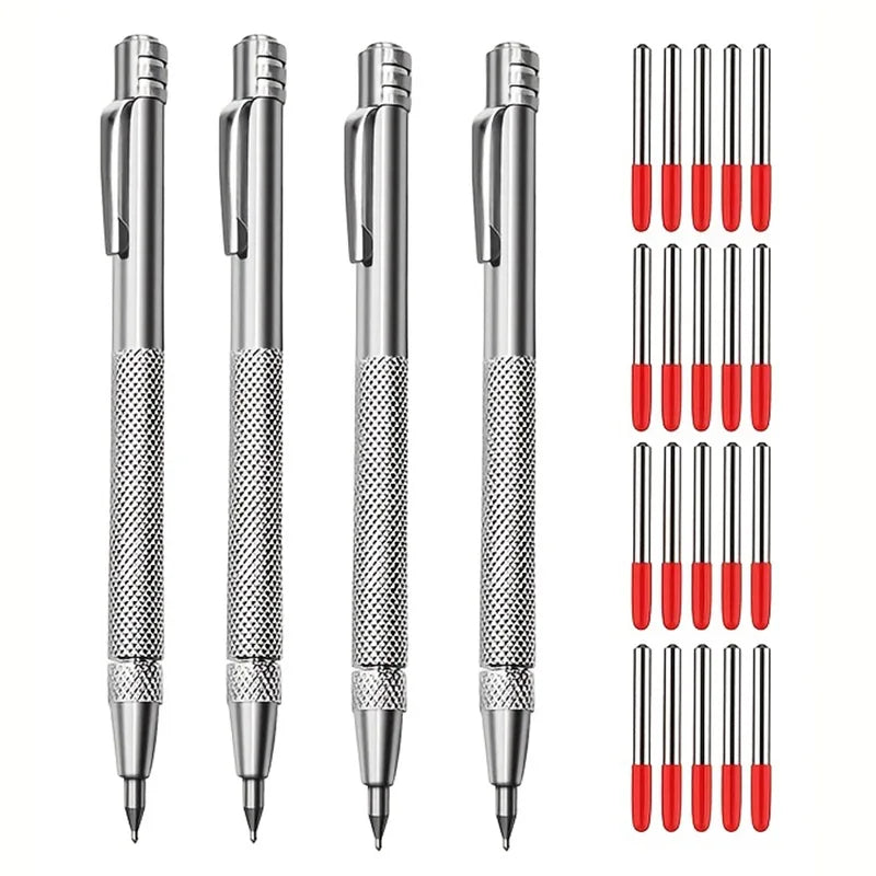 25/21/17/11/6PCS Carbide Tip Scriber Engraving Pen For Engraving Metal Sheet Stainless Steel Ceramic Glass Scribing Hand Tools