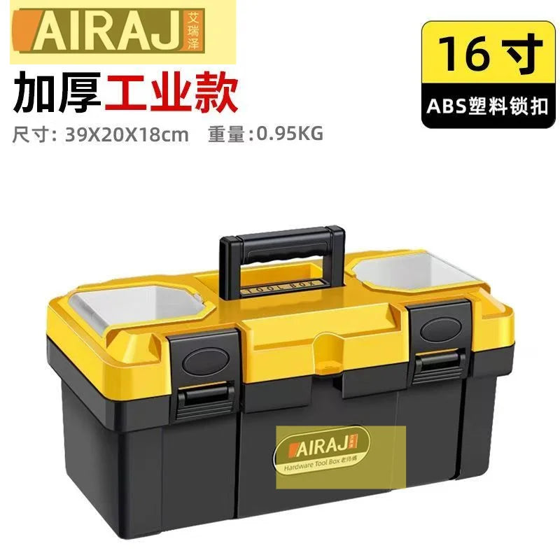 14/16/20Inch Hardware Tools box, Plastic Thick Combination Suitcase Electrician Carpenter Electric Drill Storage Box