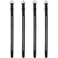 ABRT-4 Pcs Silicone Tie Down Strap, 50Cm Versatile Wear Silicone Securing Strap With Metal Buckle For Luggage Binding