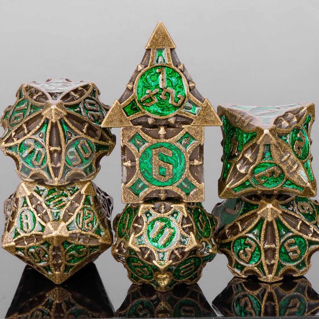 D and D Dice RPG Metal Dice for DnD Polyhedral Dice For Dungeons and Dragons Dice Role Playing Games D&D Dice Gifts Green Dice