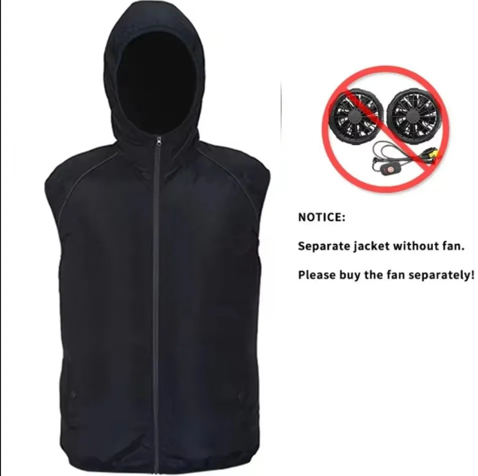 Fan Vest Electric Cool Vest Cooling Fan Vest Air-conditioned Clothes Hiking Cooling High Temperature Work Fishing Vest