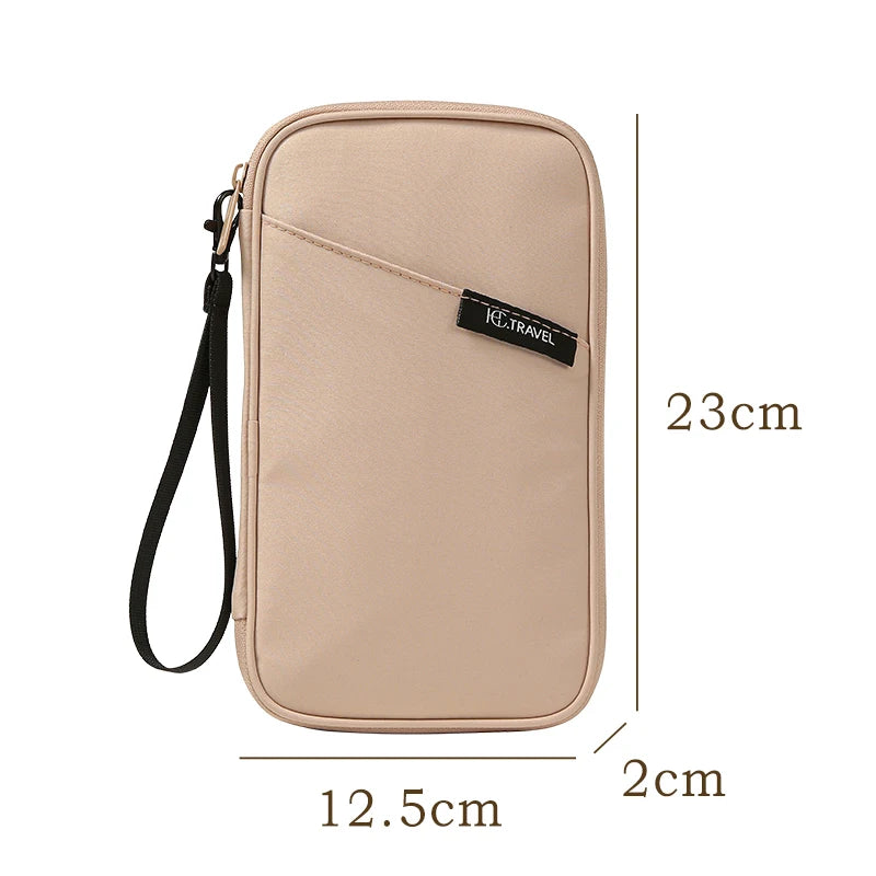 Family RFID Blocking Passport Holder Wallet Storage Bag- Travel Document Organizer with Credit Card Case Essential Travel Bag