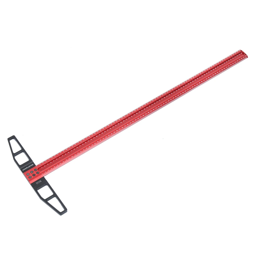 300-1000mm Woodworking T-type Scribe Square Ruler Hole Scribing ruler Drawing Marking Gauge Crossed-out Measuring Carpenter Tool