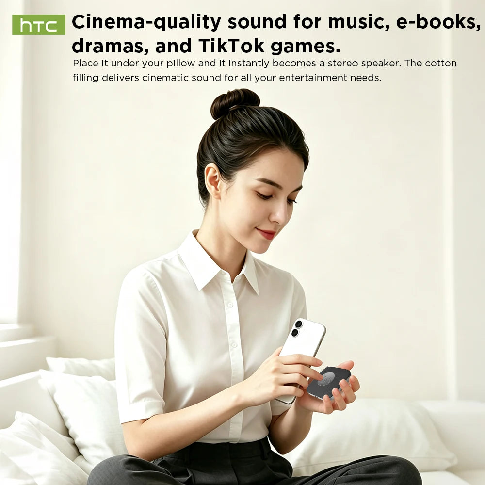 HTC Sleep Pillow Bluetooth Speaker White Noise Sleep Aid WS02 Directional Sound Wireless Earphones
