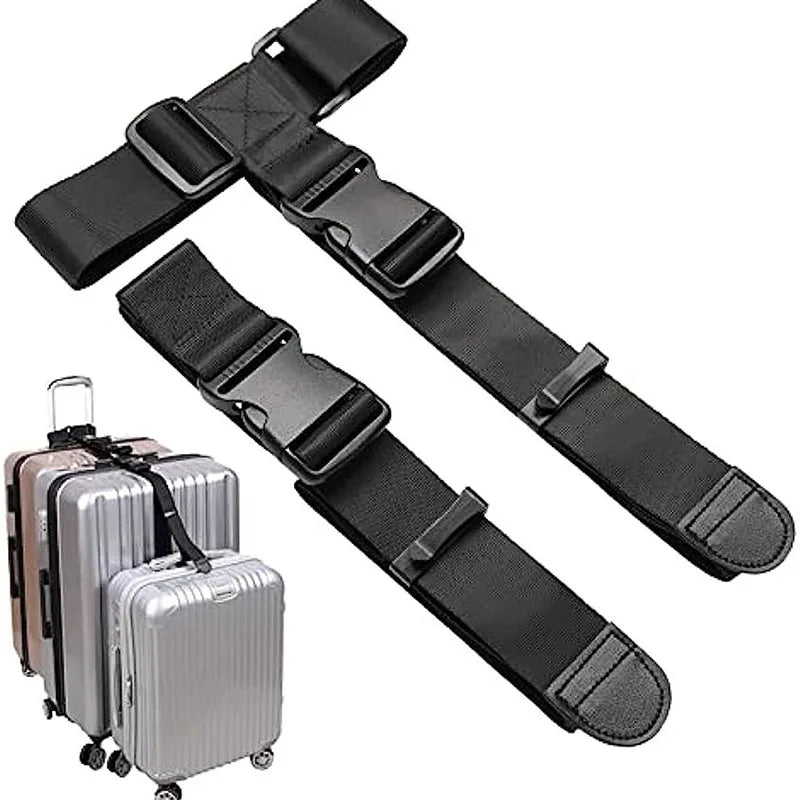 Travel Luggage Strap Suitcase Belts Elastic Telescopic Travel Bag Belt for Suitcase Fixed Belt Travel Buckle Strap Baggage Belt