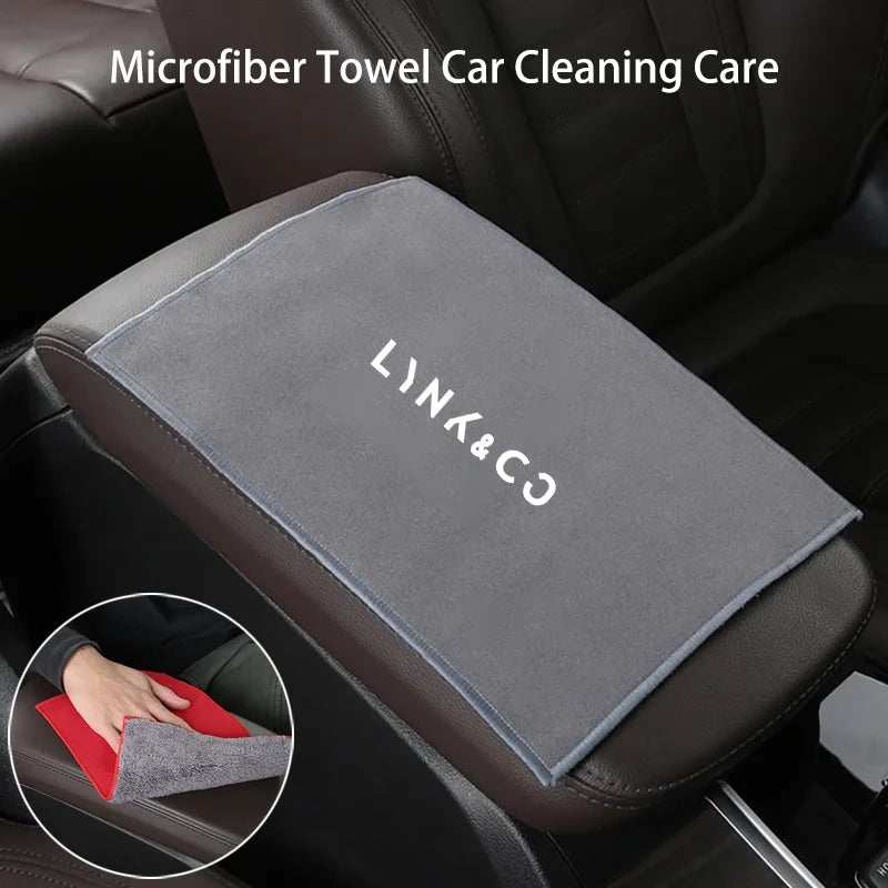 Microfiber Towel Car Cleaning Care Tools Accessories For LYNK&CO 01 02 03+ 05 06 09 PHEV 09 MHEV
