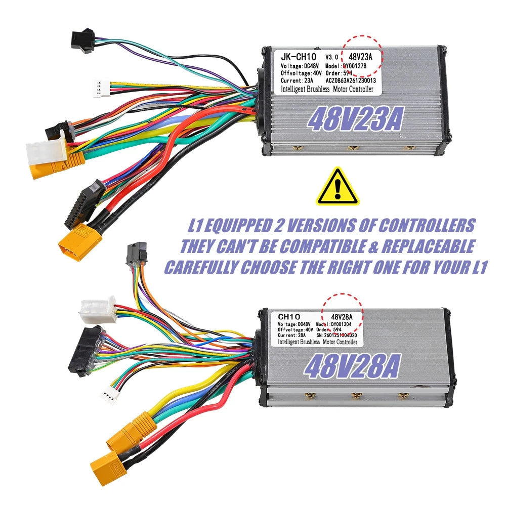 Original 48V 28A 23A Intelligent Brushless Motor Controller Only for AUSOM L1 Electric Scooter 48V28A 48V23A 2024 2025 Version
