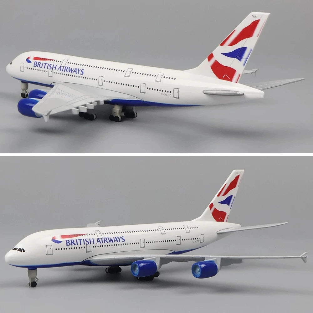 20cm British Airways A380 Model Plane Metal 1/400 Scale Toy Planes Collected Gift By Aviation Collectible Aircraft