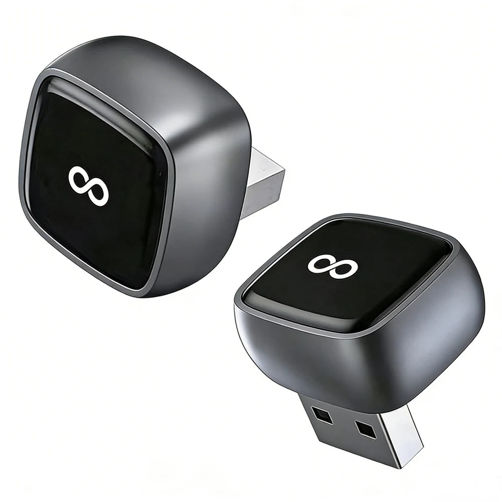Mini Wireless CarPlay Adapter for Apple iPhone - Upgrade Wired CarPlay to Wireless, One-Tap Multi-User Switch, Plug & Play, Fast