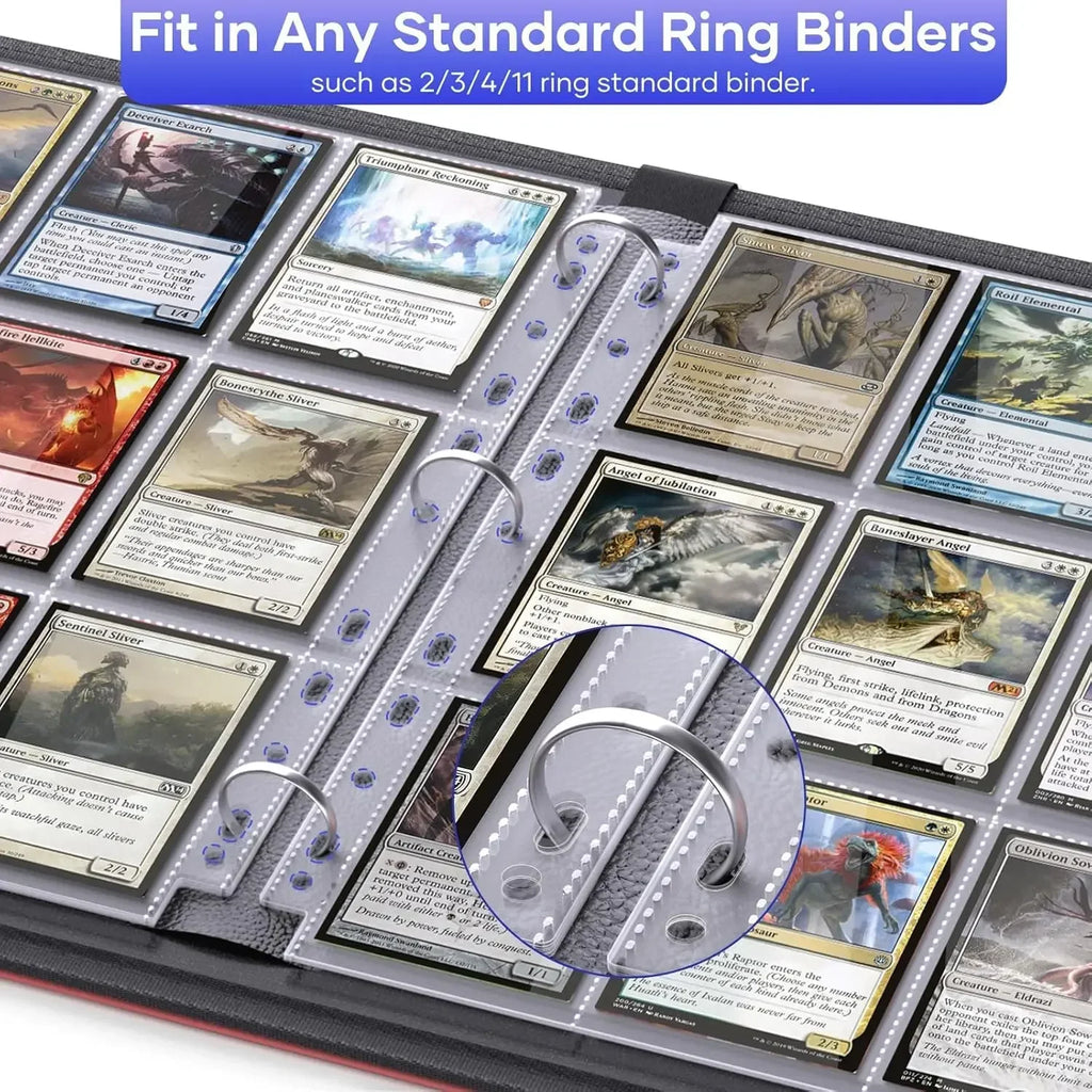 A4 Size 9 Pocket Trading Gaming Card Sleeves Double Side Storage Album Binder Pages Card Collection Holders Idol Photo Albums