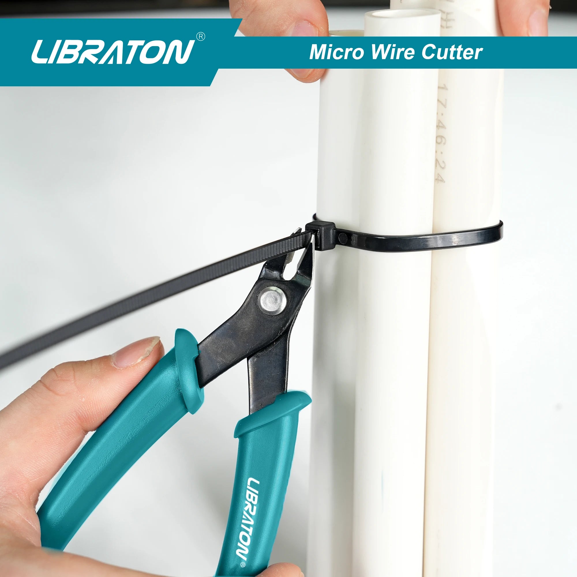 LIBRATON 5.12" Micro Wire Cutter, Precision Mini Flush Cutters and Clean Cut Pliers for Electronics, Model, Jewelry, Model Kits