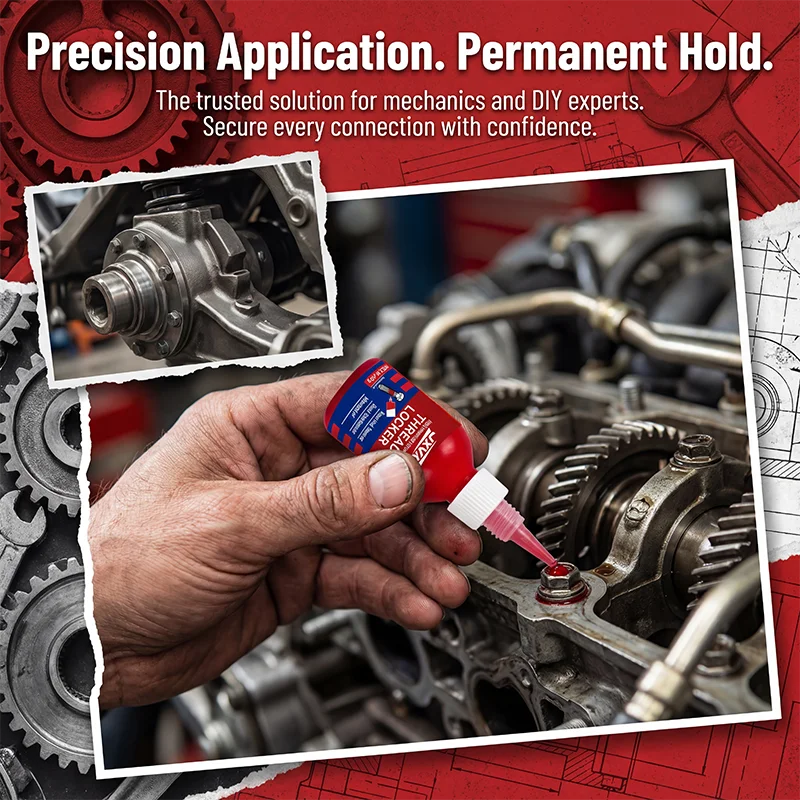 Super Threadlocker (10g) – Red, high-strength anaerobic adhesive for securing metal screws