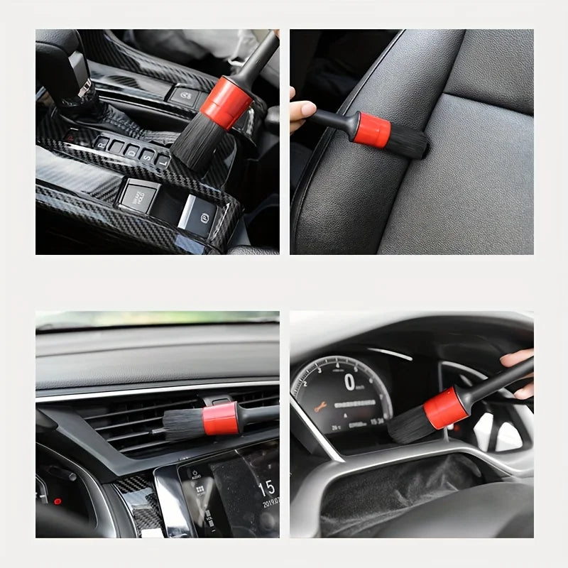 10pcs Detailing Brush Set Car Brushes Car Detailing Brush For Auto Cleaning Dashboard Air Outlet Wheel Wash Maintenance Tool