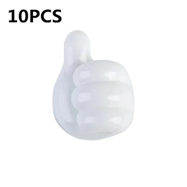 Multifunctional Silicone Thumb Hook Wire Organizer Hand Desk Dormitory Non-perforated Charging Line Fixed Receive Adhesive Hooks