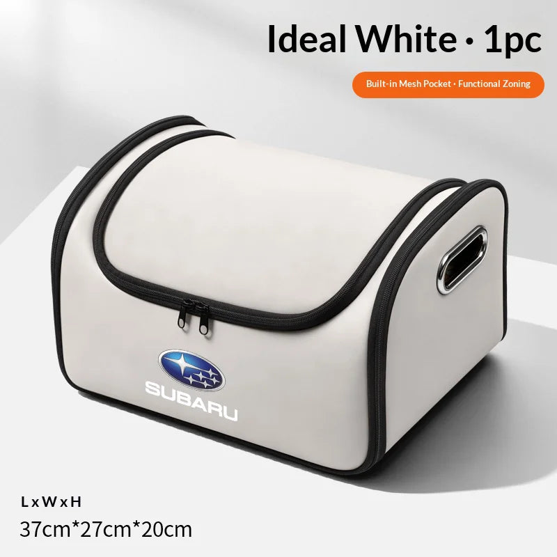 Car Leather Trunk Organizer Box Tailbox Stowing Tidying Storage Bag For Subaru Outback Brz Wrx Xv Ascent Forester Impreza Legacy
