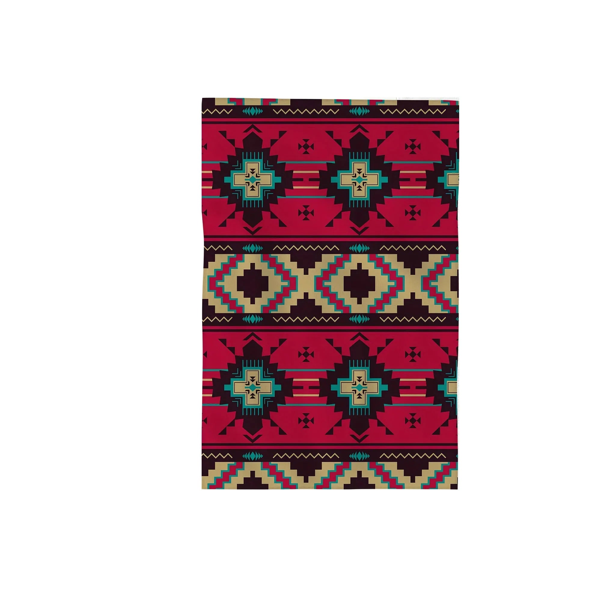 2-Piece American Red Ethnic Style Towel Set | Polyester Tea Towel with Cartoon Theme, Hand Wash Only, Perfect for Modern Home