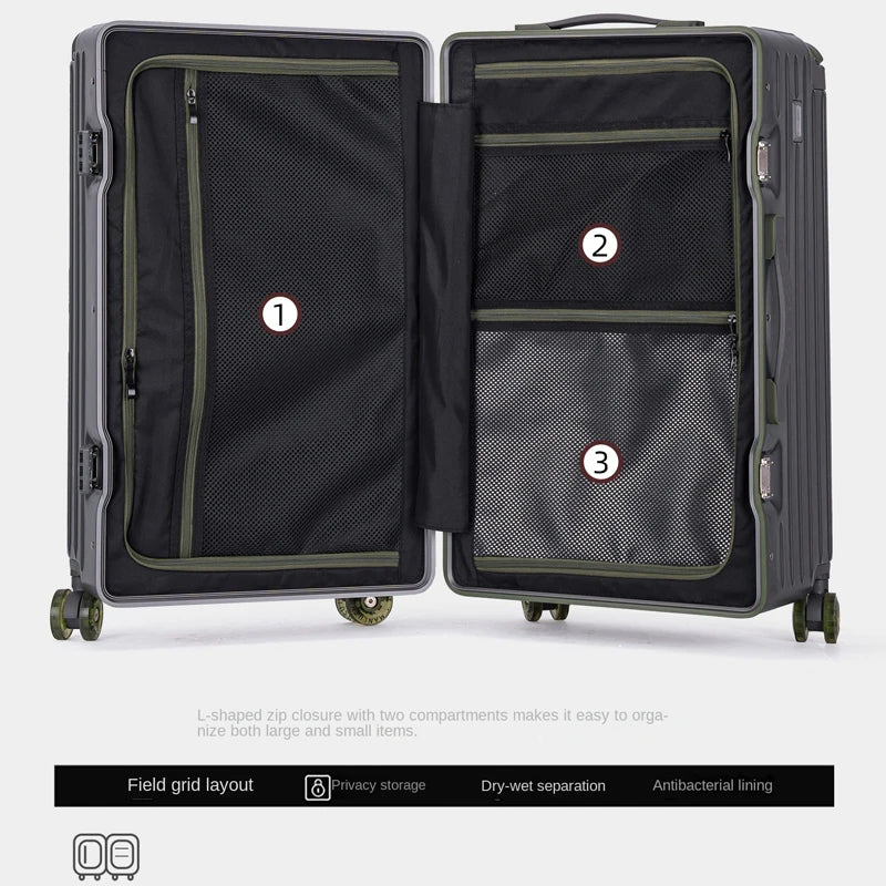 Extra Large Luggage 30inch Shockproof Zipper Travel Suitcase 20-28 inch Large Capacity Thickened PC Password  Carry-on Suitcase