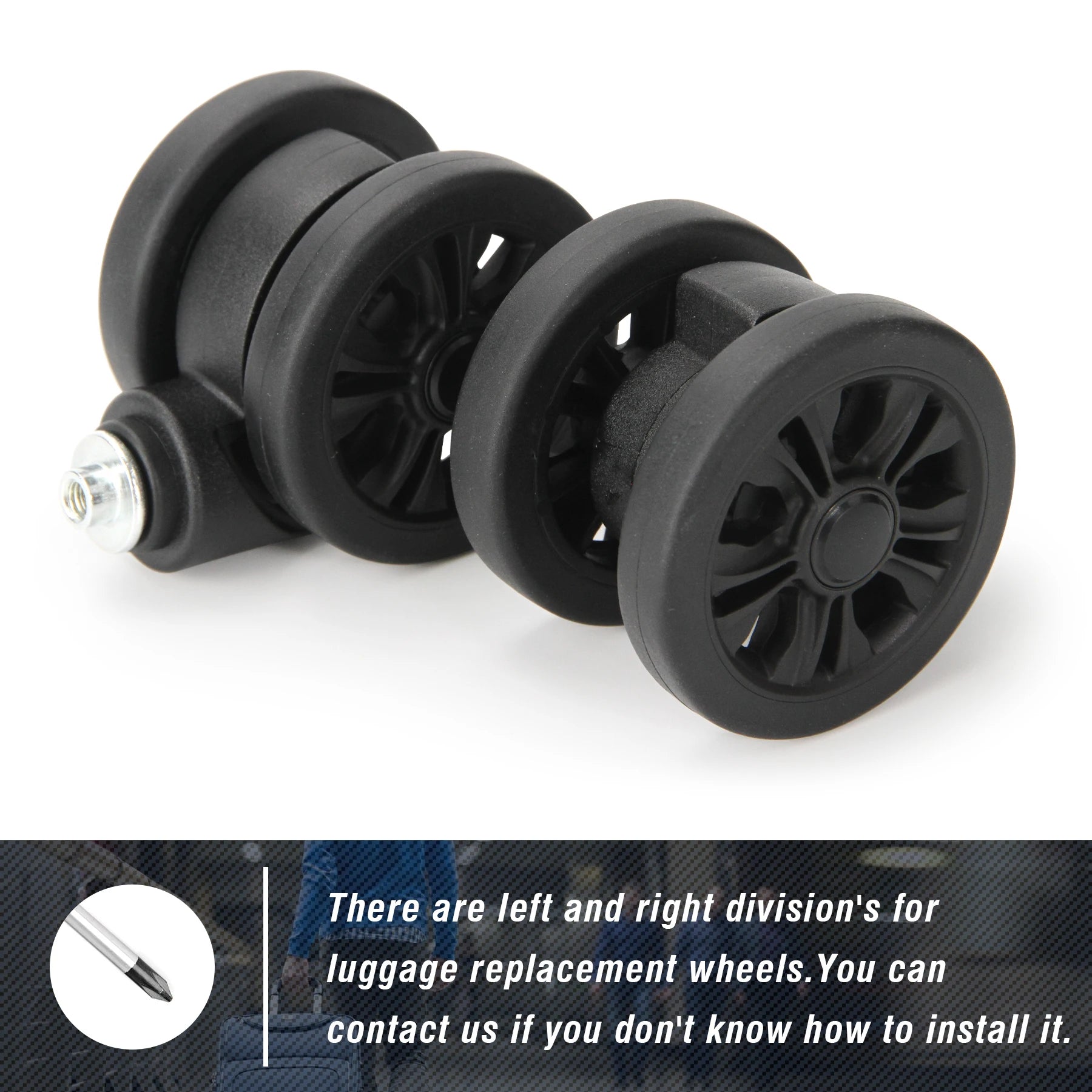 1/2Pcs STLN-2 Trolley Caster Replacement Suitcase Luggage Box Wheels Double Row 360° Spinner Repairing Kit Heavy Duty Wheels