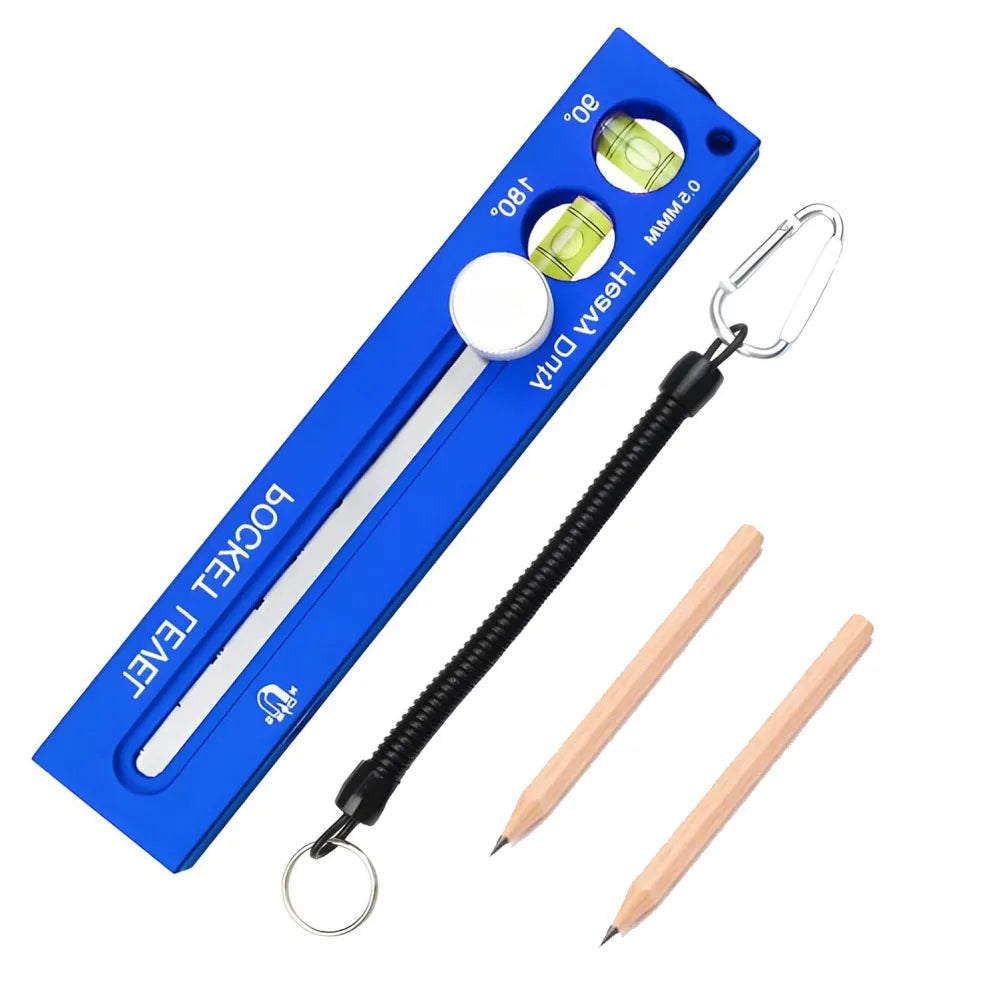 Precision Layout Ruler Made of Aluminum Alloy with Stainless Steel Rule and Clear Level Bubble for Straight Line Work