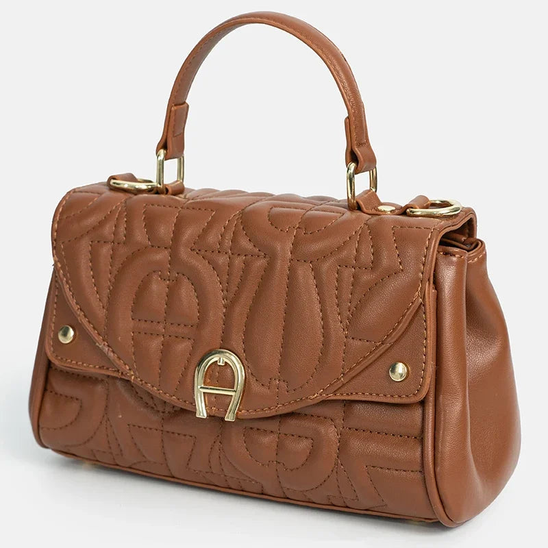New Retro Women's Bag with Solid Color Letter Printing Exquisite Handbag, High-quality Multifunctional Niche Aesthetic Bag
