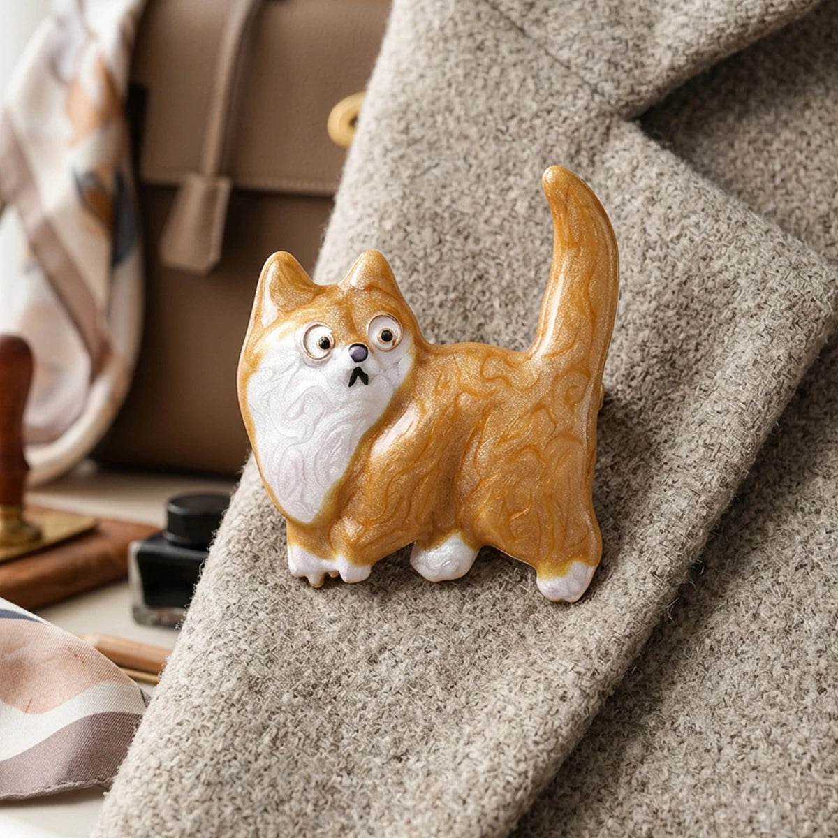 Classic Enamel Rhinestone Dog Brooches for Women Unisex Trendy Animal Pins Office Party Friend Funny Gifts Jewelry Accessories