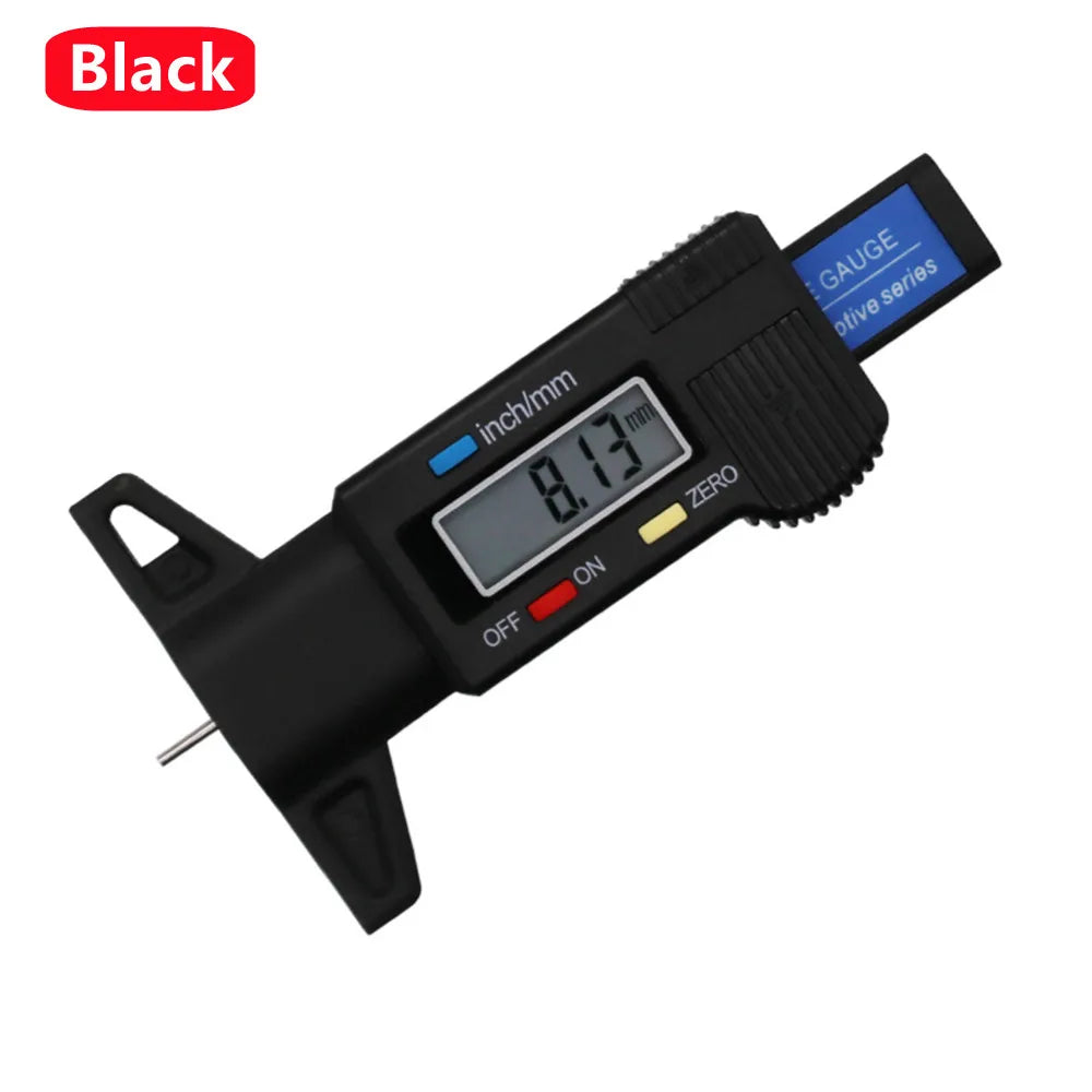 Digital Depth Gauge Caliper Tread Depth Gauge LCD Tire Tread Gauge For Car Tire 0-25mm Measurer Tool Caliper Repair Depth Tools