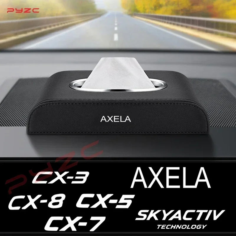 For Mazda 3 CX-5 CX-3 CX-4 CX-7 CX-8 Atenza Axela Skyactiv Car Accessories Tissue Bag Organizer Auto Tissue Boxes