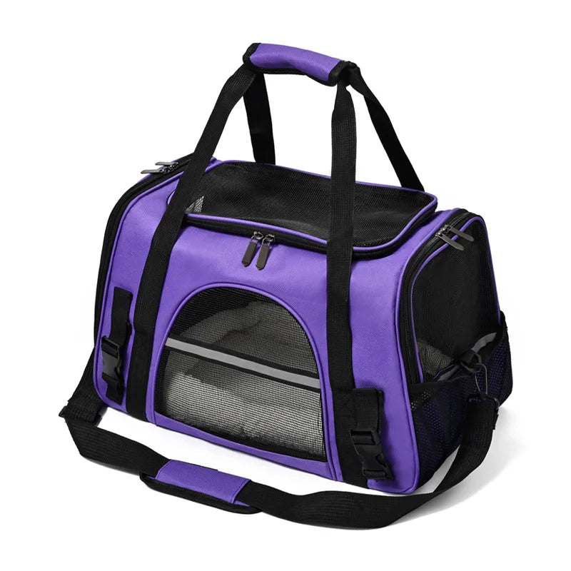 Breathable Pet Carrier Bag, Portable Foldable Travel Handbag for Small Cat Dog Outdoor