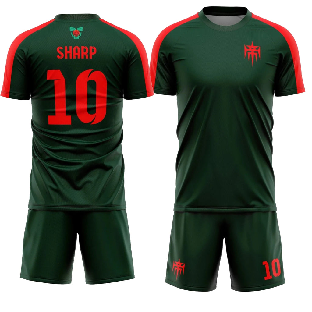 Japan Soccer Anime Polo Shirt Inazuma Eleven Men's Women's Short Sleeve Set Casual Breathable Daily T-shirt+Shorts