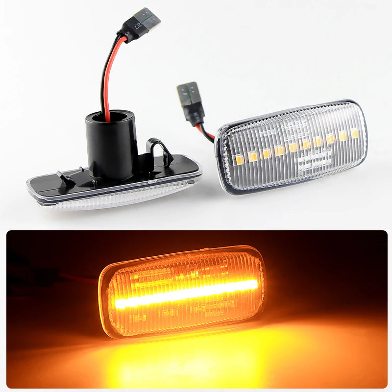 2PCS LED Side Marker Turn Signal Lights Canbus For Dodge Nitro 2006-2011 Caliber 2007-2011 Avenger 2007-2016 Charger 2005-2006