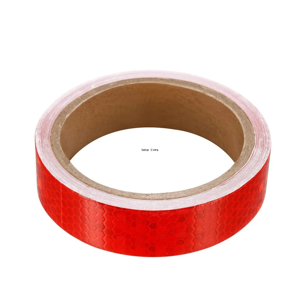 2.5cm/5m/10cm/15cm/20cm*5M Red Shining Stars Reflective Sticker Waterproof Strong Adhesive Safety Warning Reflector Tape For Car