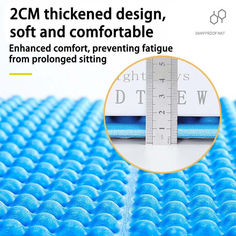 Camping Sleeping Pad with Inflatable Pillow 1Set Aluminum Foil IXPE Egg Crate Foldable Insulated Mat for Hiking Backpacking Tent